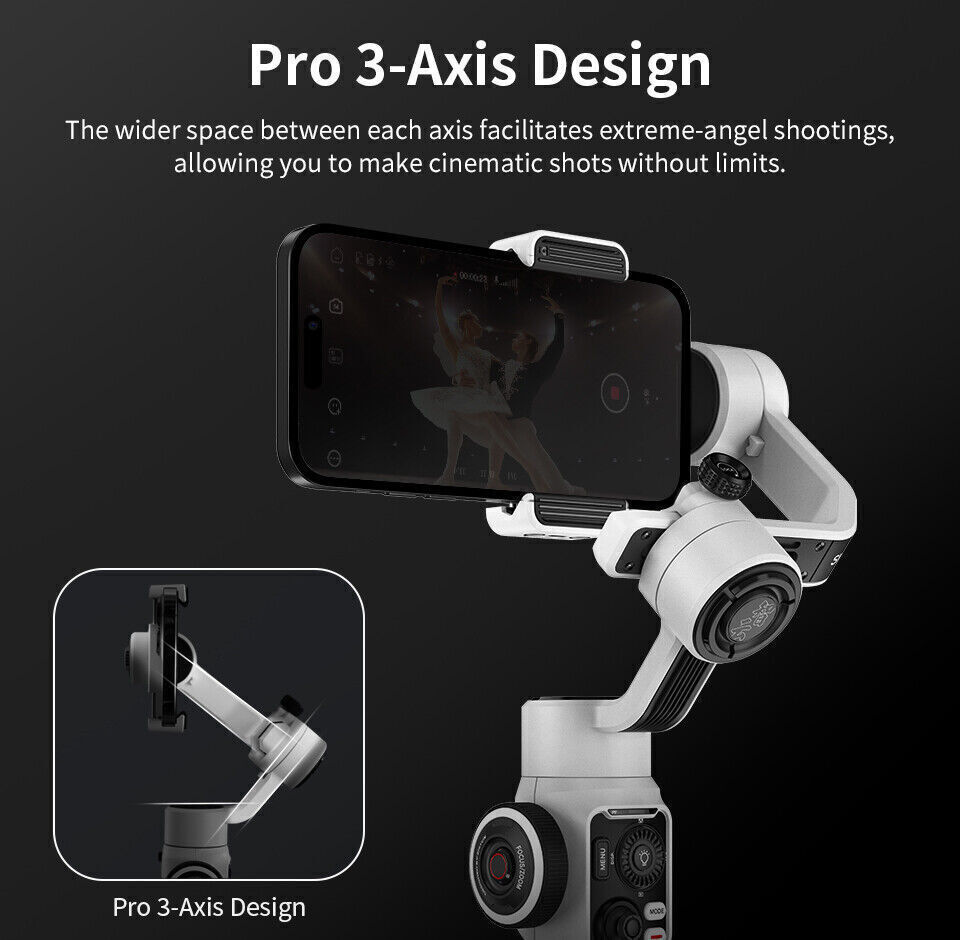 ZHIYUN Smooth 5S Combo 3-Axis Smartphone Gimbal Stabilizer for iPhone Android
