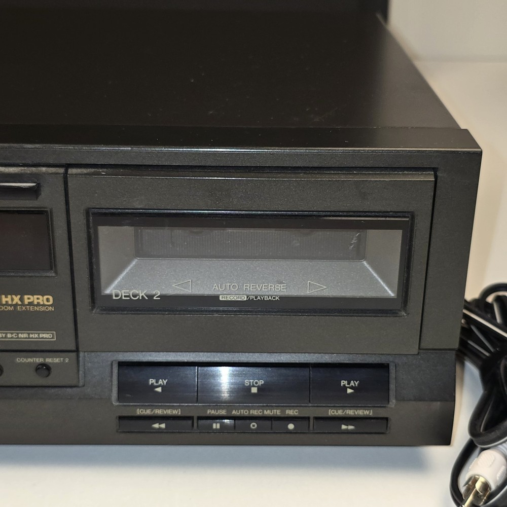 TECHNICS RS-TR232 HX PRO Stereo Double Cassette Deck Player TESTED READ