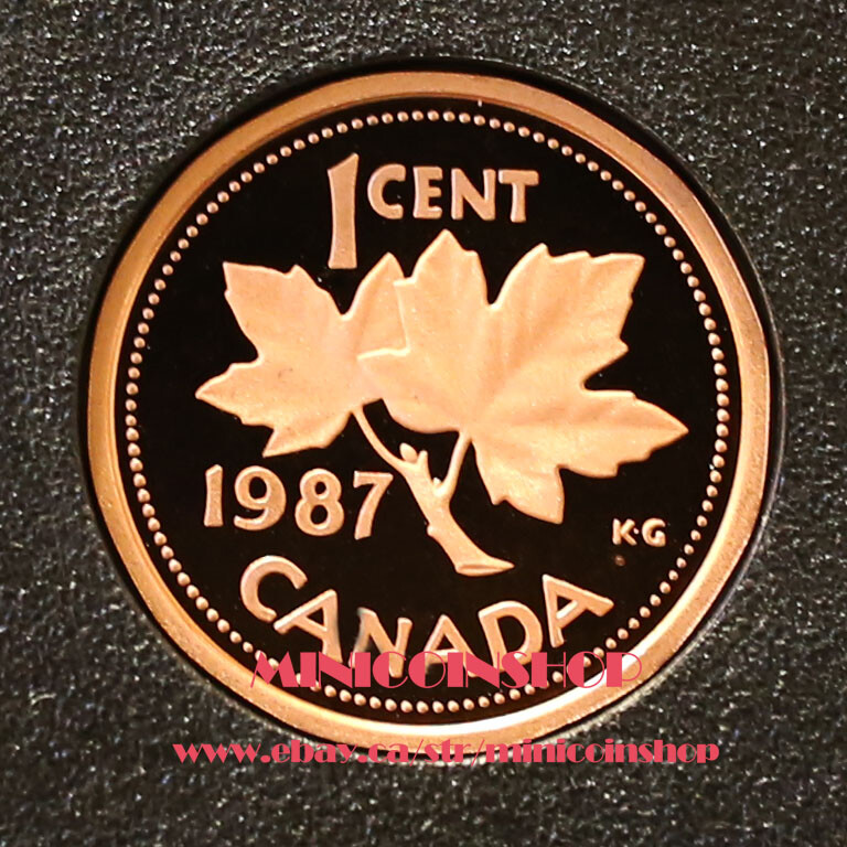 Canada 1987 Proof Penny Small Cent Coin BU