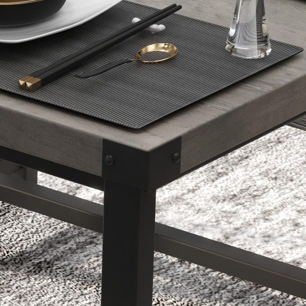 🔥🔥Dining Table Set Kitchen Table with 2 Upholstered Benches 3 Piece Dining Set