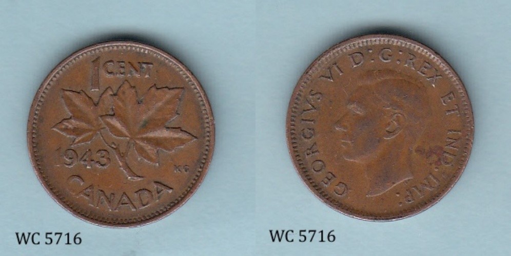 Canada 1 Cent 1943 (George VI) Coin