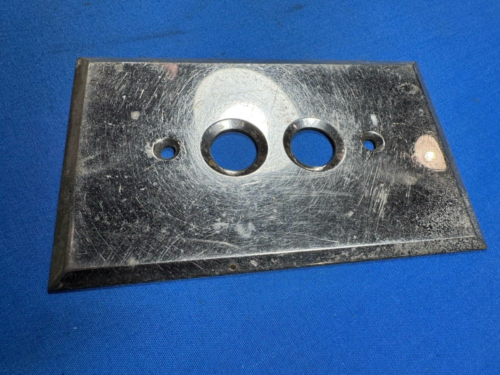 2 C.1910 Brass HART FLUSH SWITCH PLATES & 1 Hart & Hegeman Push Button Plate