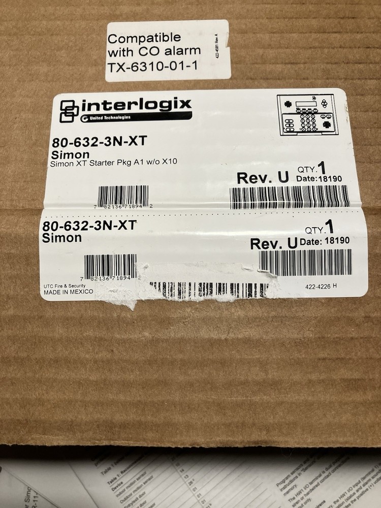 INTERLOGIX 80-632-3N-XT SIMON XT Starter Pkg A1 w/o X10