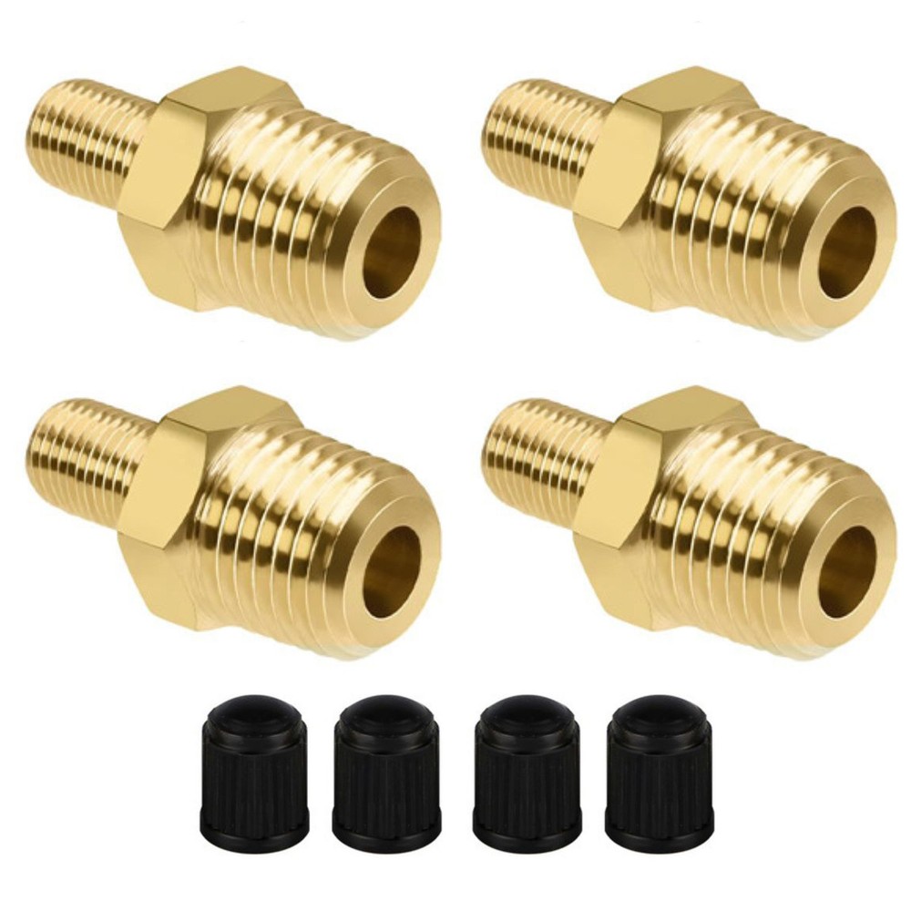 Solid Brass Construction Air Chuck Adapter Standard for Schrader Valve (M)