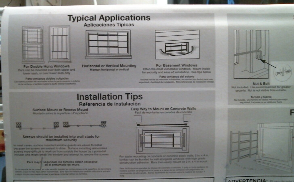 John Sterling Corp. Window Security Guard (1136) FS