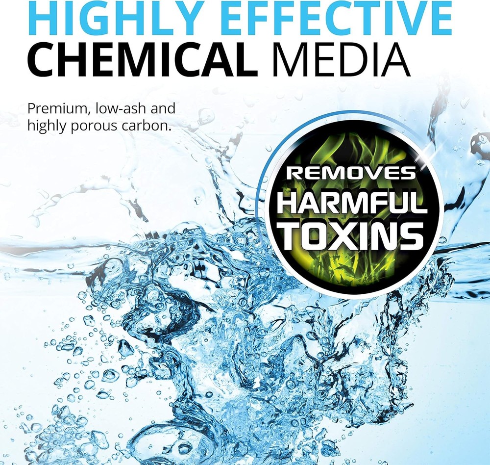 Premium Carbon Filter Media Inserts for Aquariums - 100 Count