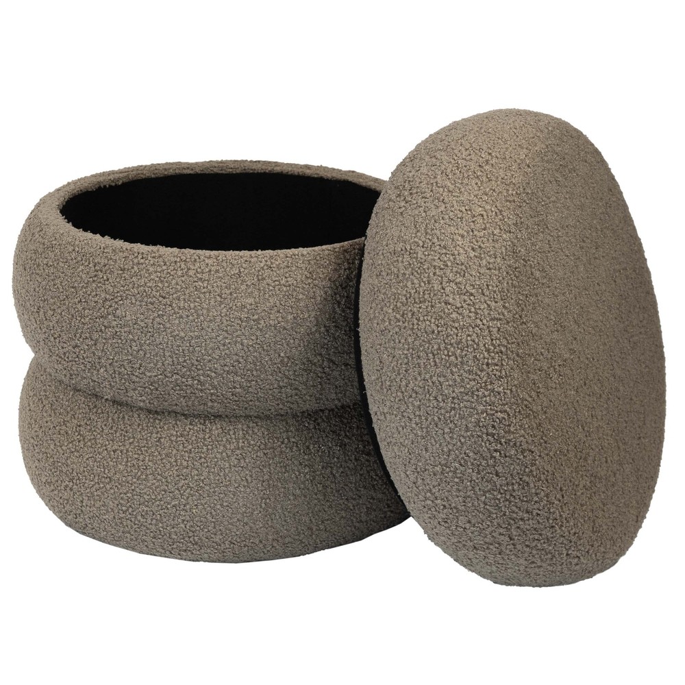 Cloud Ottoman Boucle Taupe
