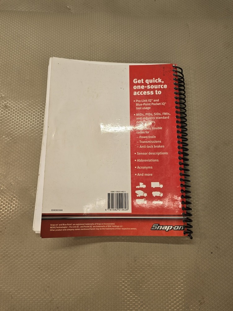 Snap On Fault Code Guide EEHD903008 Medium Heavy Duty Trucks Pro Link Ultra Plus