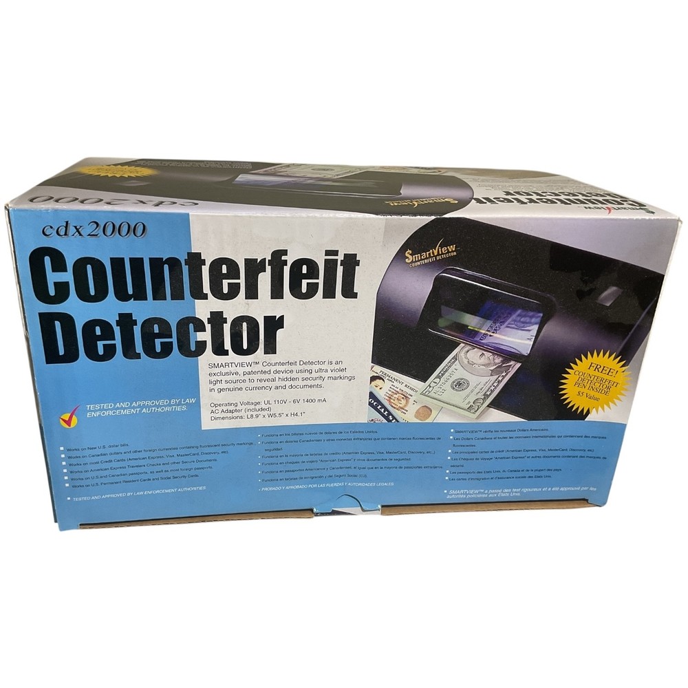 Counterfeit Detector cdx2000 by SMARTVIEW + Counterfeit Detector Pen