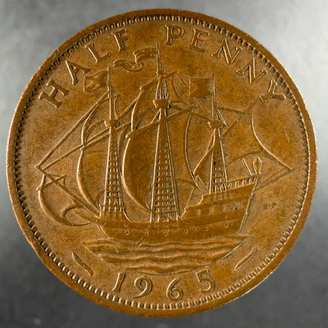 1965 Great Britain Half Penny Choice Example