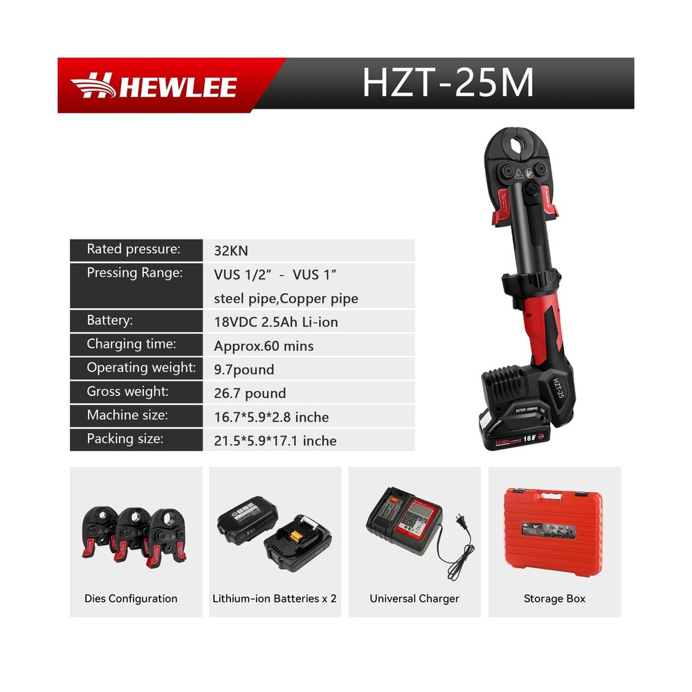 MINI Propress Tool for Copper Pipe, Battery Powered Pro Press Copper Crimper ...