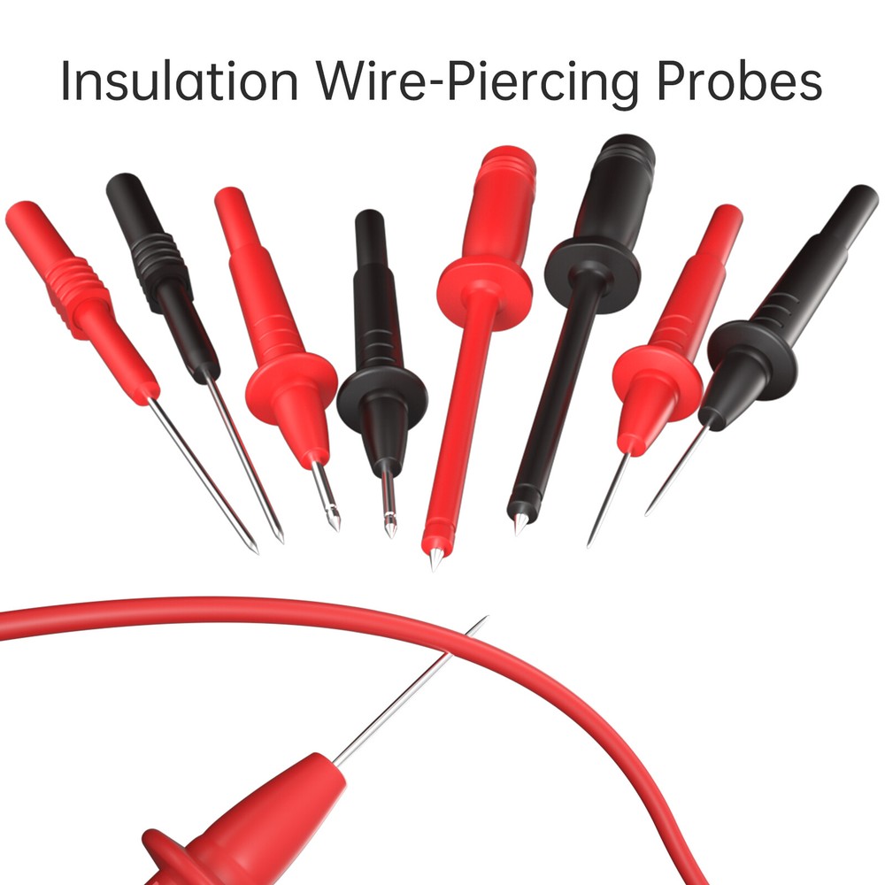 25-Piece Silicone Multimeter Test Leads Kit with Replaceable Probes