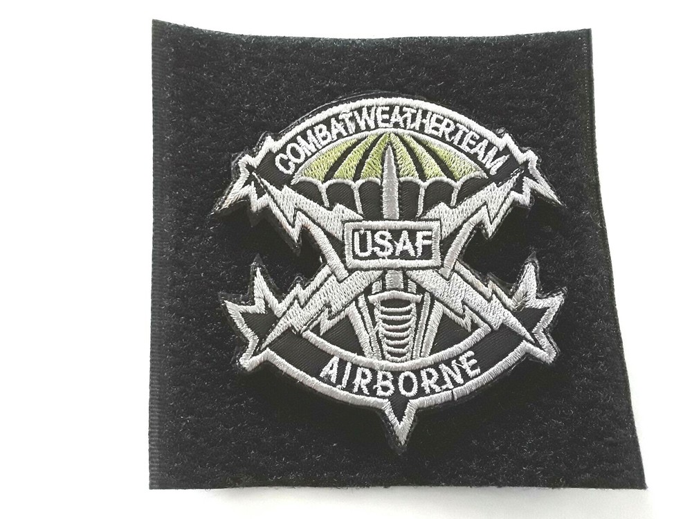 1 pc US AIR FORCE Combat Weather Team emb patch hook back