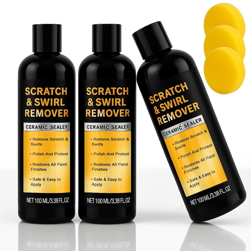 Car Scratch Remover Set of 3: 2025 Upgrade for Deep...