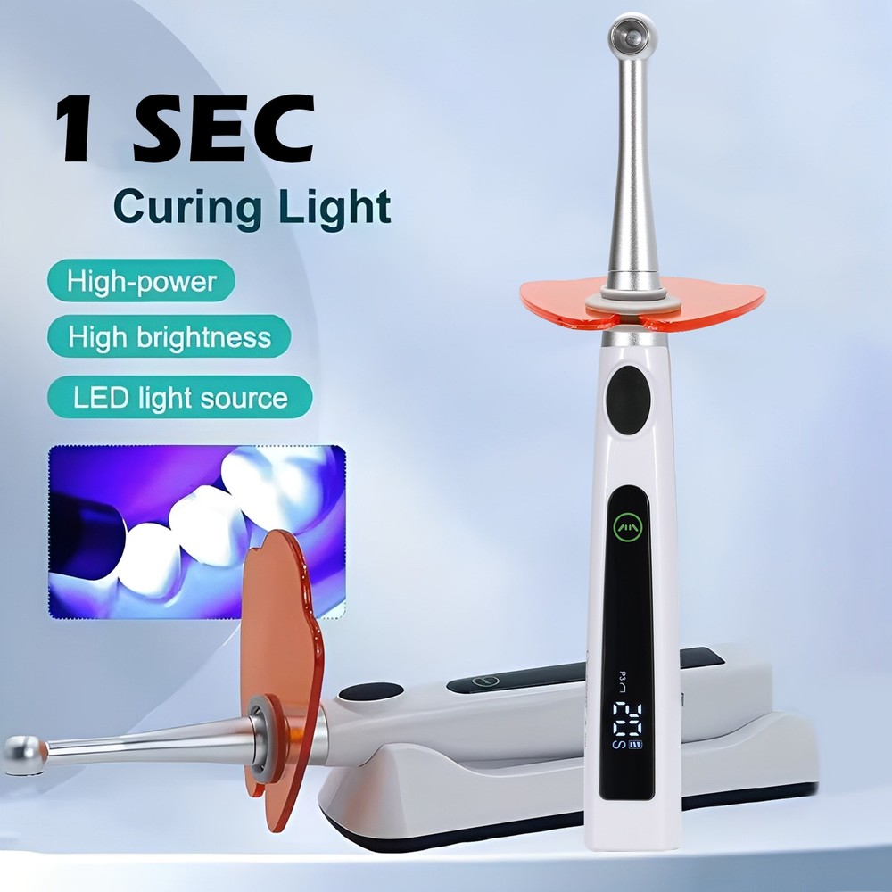 Dental Wireless AI LED Curing Light Lamp 1 Second Curing 4 Modes USA