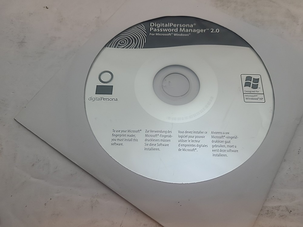 Microsoft Fingerprint Reader Windows With Software Start Up Guide Model 1033 New