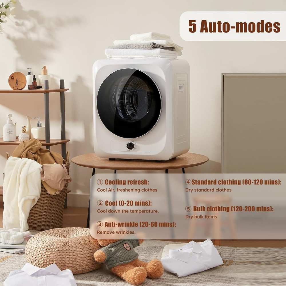 Auertech Portable Washer and Dryer Combo Set, 18 Lbs Fully Automatic Washing Mac