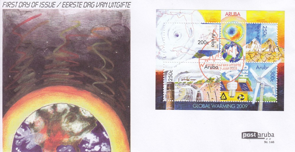 Arubu Issue FDC 2009 (146) Global Warming
