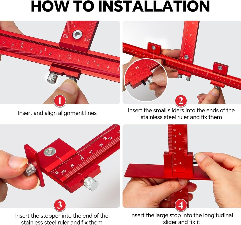 Aluminum Cabinet Hardware Jig Tool for Handles Pulls Knobs, Cabinet Pull Jig