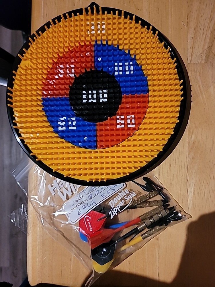 Dart Board With Blunted Darts