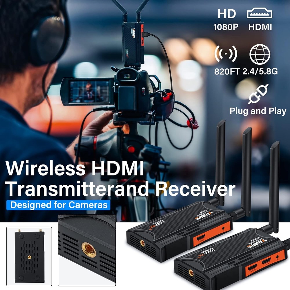 Wireless HDMI Transmitter and Receiver,250m(820ft) Extender...