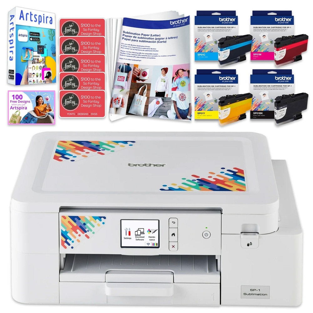 Brother SP-1 Sublimation Printer with SE200 Combo Embroidery Machine