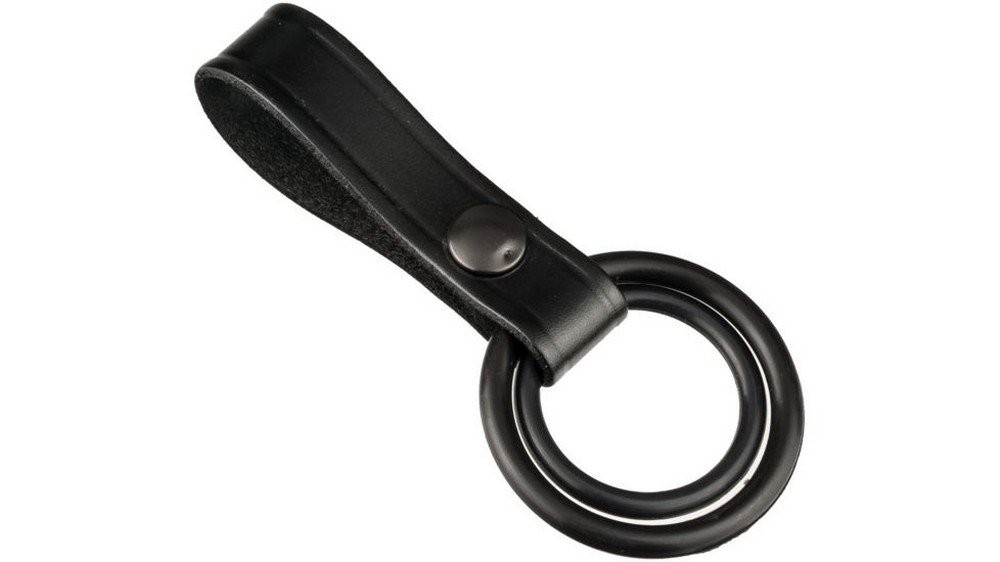 Gould & Goodrich Double Ring Flashlight Holder Black Plain - B615