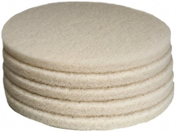 PRO SOURCE Floor Stripping Pads: 5 Pack, White Fine Polyester, 17" Diameter