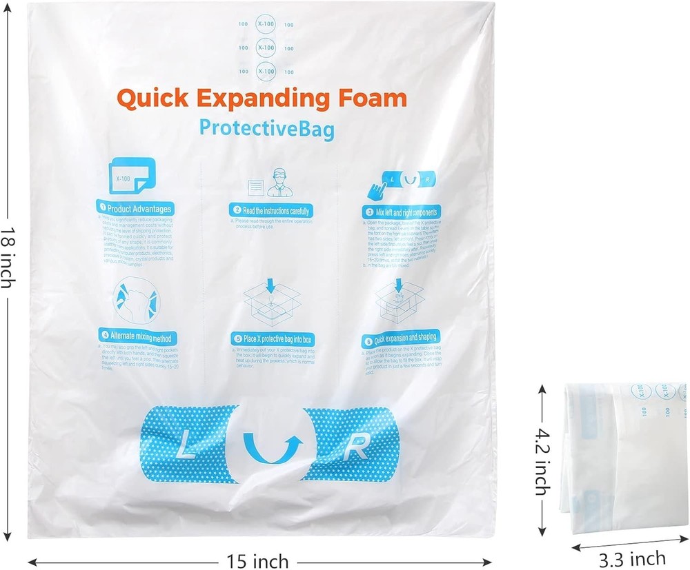 2 PCS Quick Expanding Foam Packaging System - Custom Fit for Shipping Protection