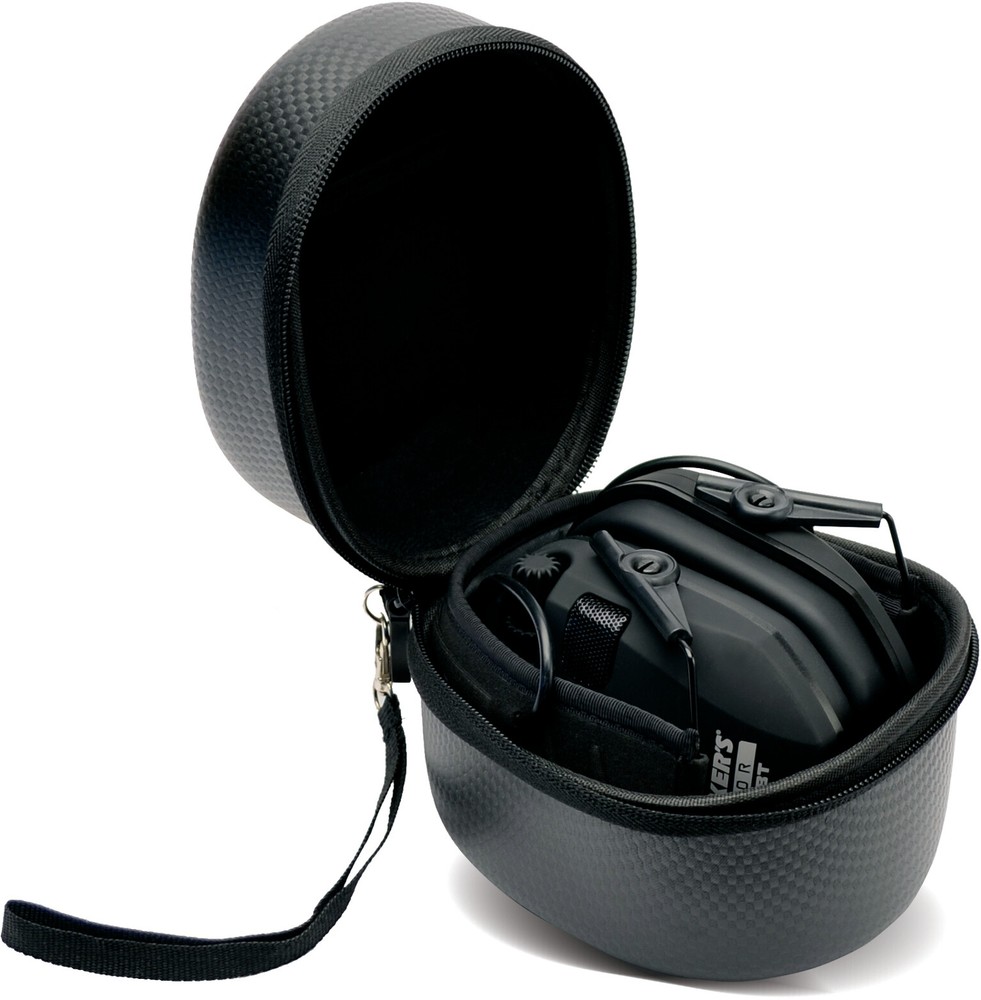 Walkers Razor Slim Electronic Shooting Hearing Protection Muff, Grey, with Case