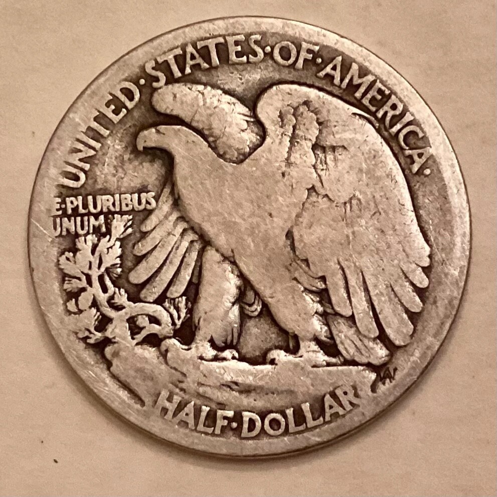 1916 S Walking Liberty Half Dollar