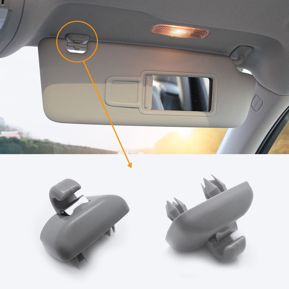 2PCS Inner Sun Visor Clips, Upgraded Car Visor Holder Hook  Compatible with A...