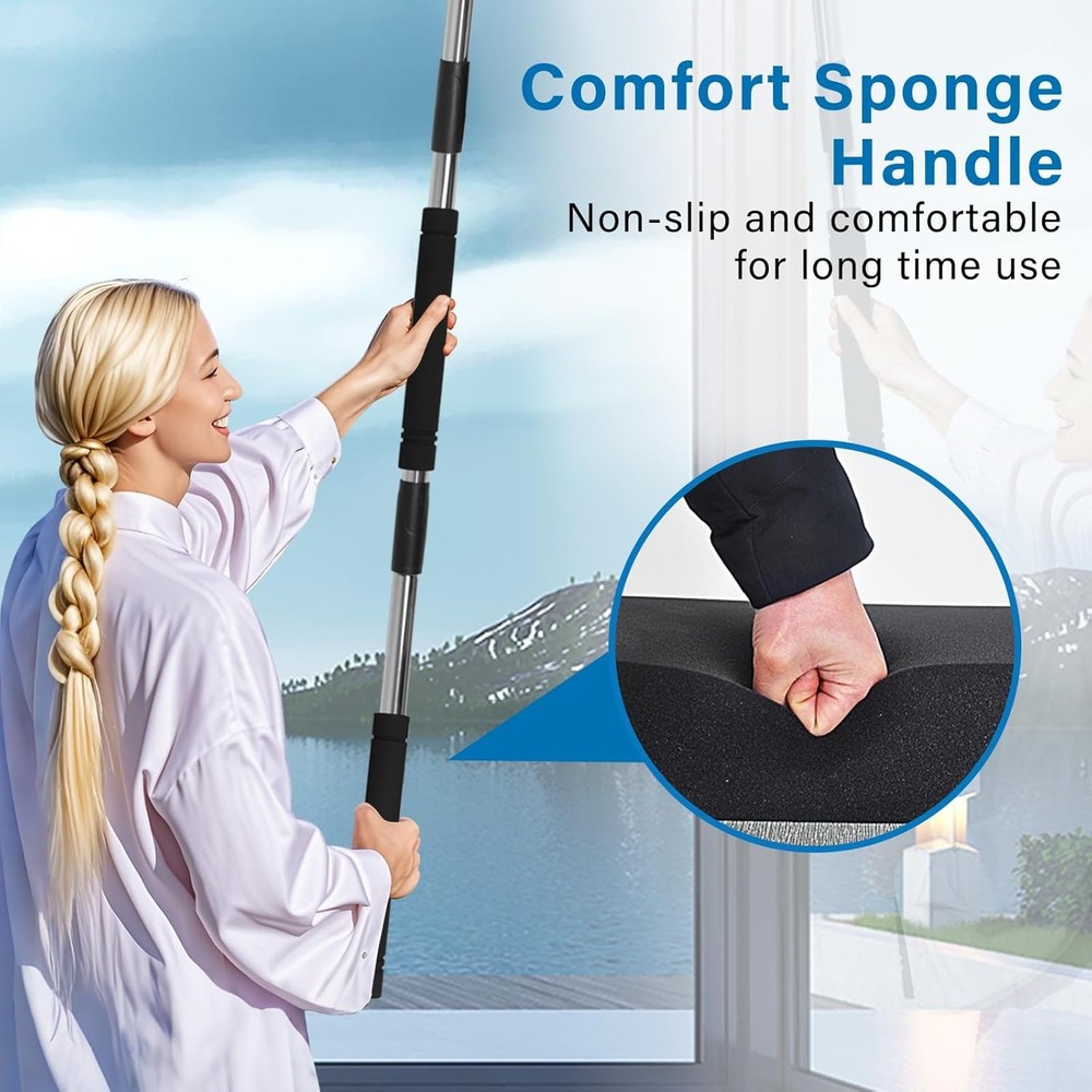 Paint Roller Extension Pole, 4ft to 12ft Pole black