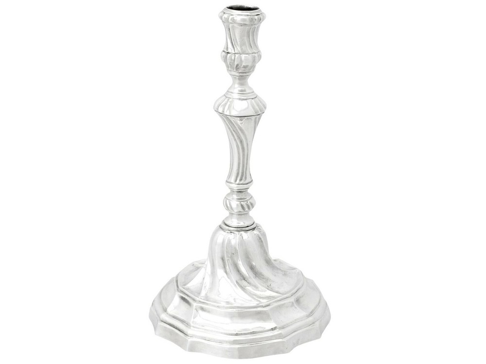 Antique Spanish Silver Candlestick Circa 1820 409g
