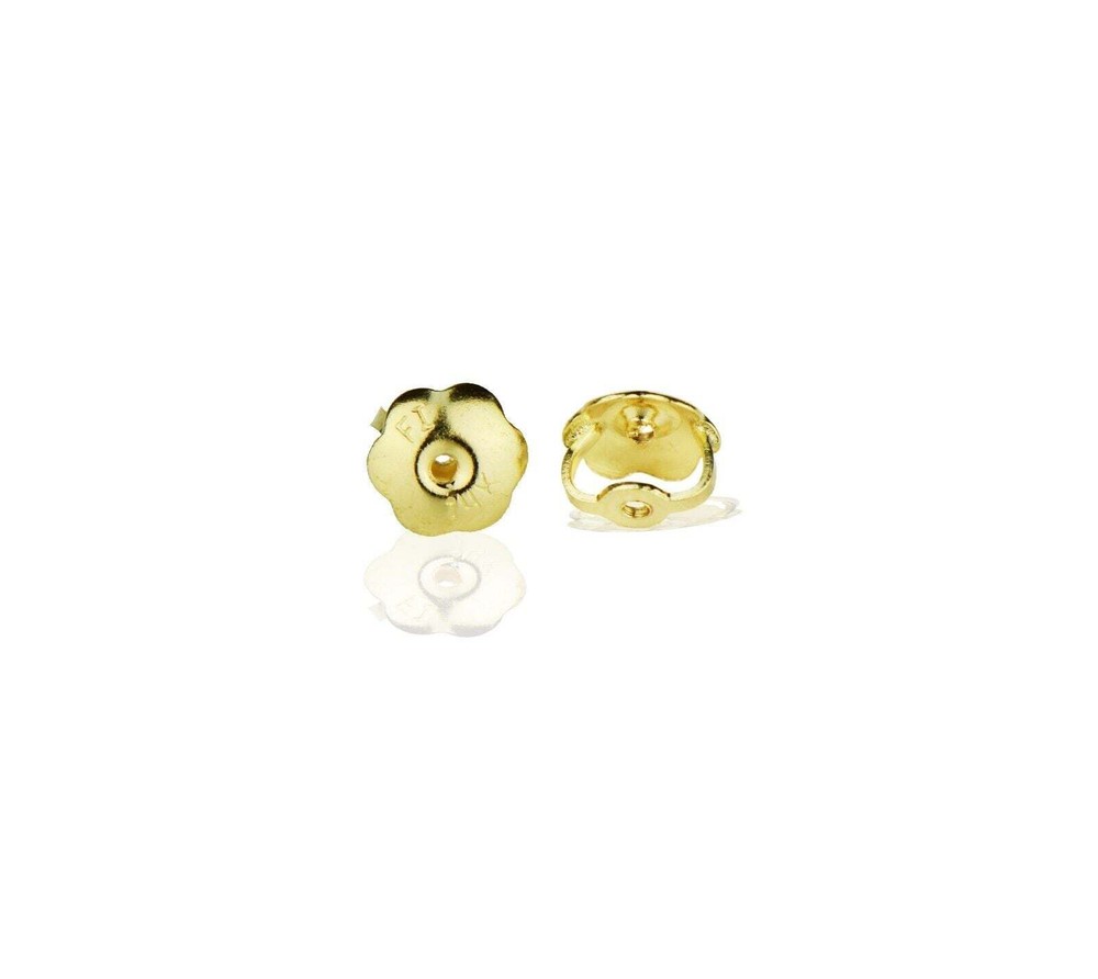 14k Yellow or White Gold Screw-Back Screwpost Earring Replacement Backing / Pair