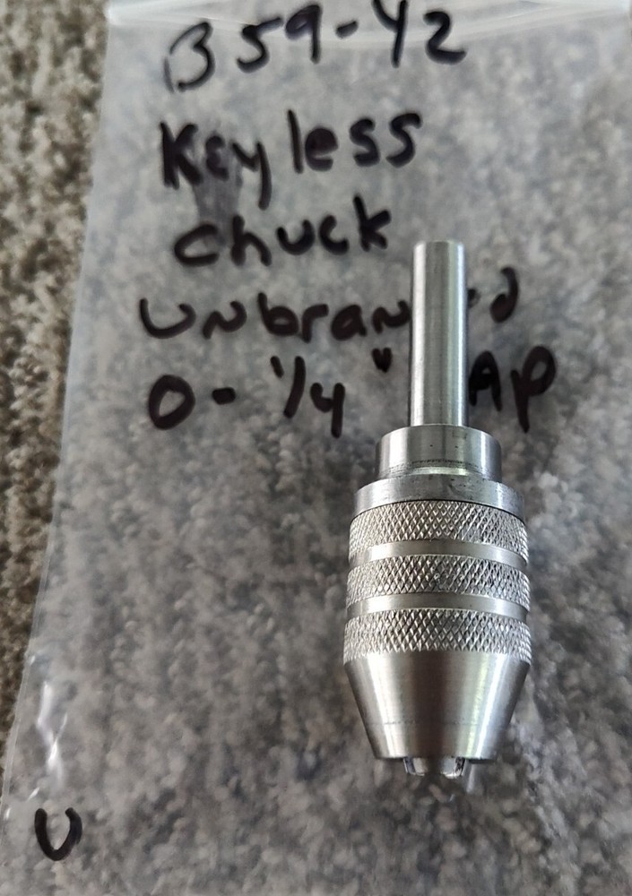 🗽KEYLESS CHUCK UNBRANDED 0 - 1/4" CAP