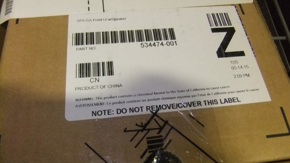 534474-001 Genuine HP Power on/off switch and LEDs cable assembly - Includes sys