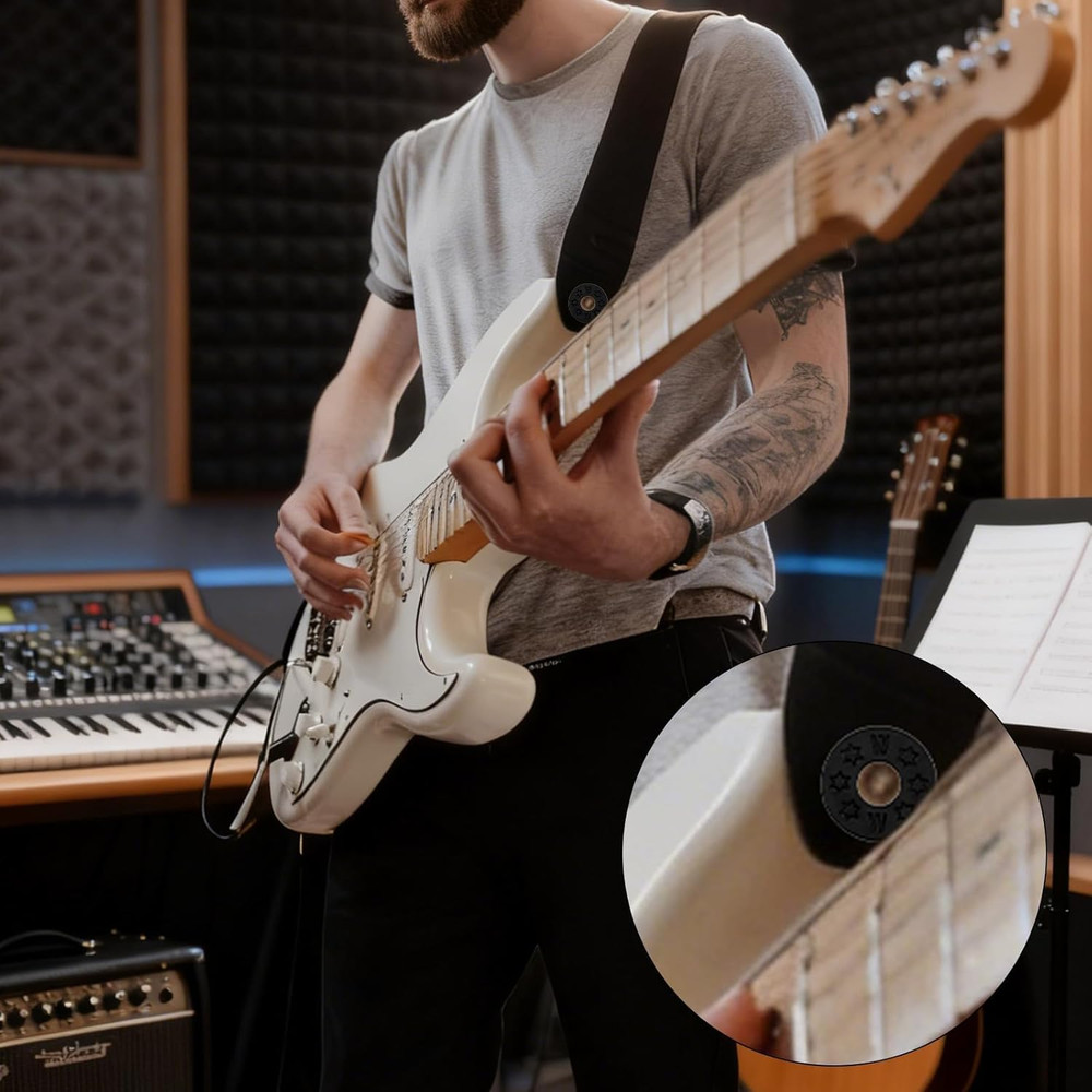 24PCS Silicone Guitar Strap Locks - Secure Strap Blocks & Rubber Strap Locks