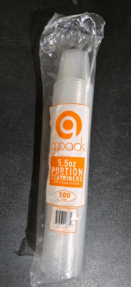 Go-Pack 5.5oz portion containers (100 Packed) LC5C25100 NEW (46C)