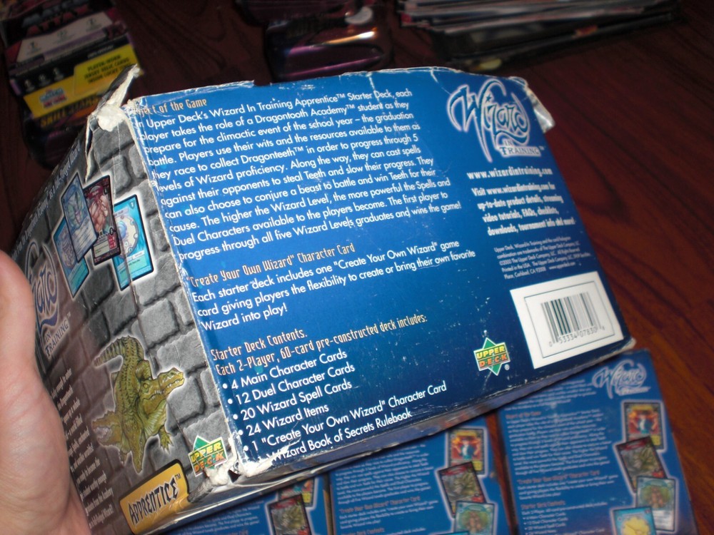 7x 1st Edition Wizard In Training Upper Deck Apprentice TCG Starter Deck Box