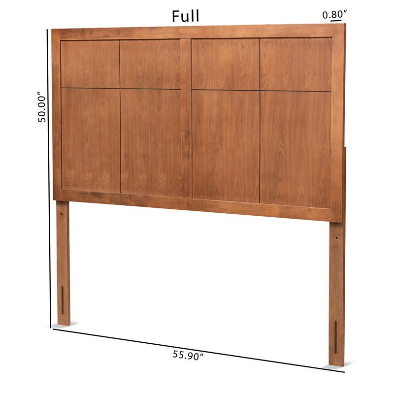 Baxton Studio Monroe Walnut Finished Wood Queen Size Headboard