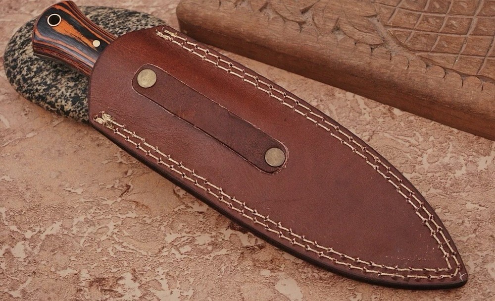 Handmade Leather Knife Sheath Fixed Blade Ideal Double Edge Tool Sheath