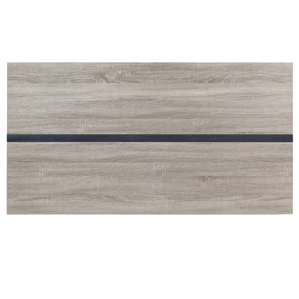 Grey Oak and Black 2- Shelf Dining Table