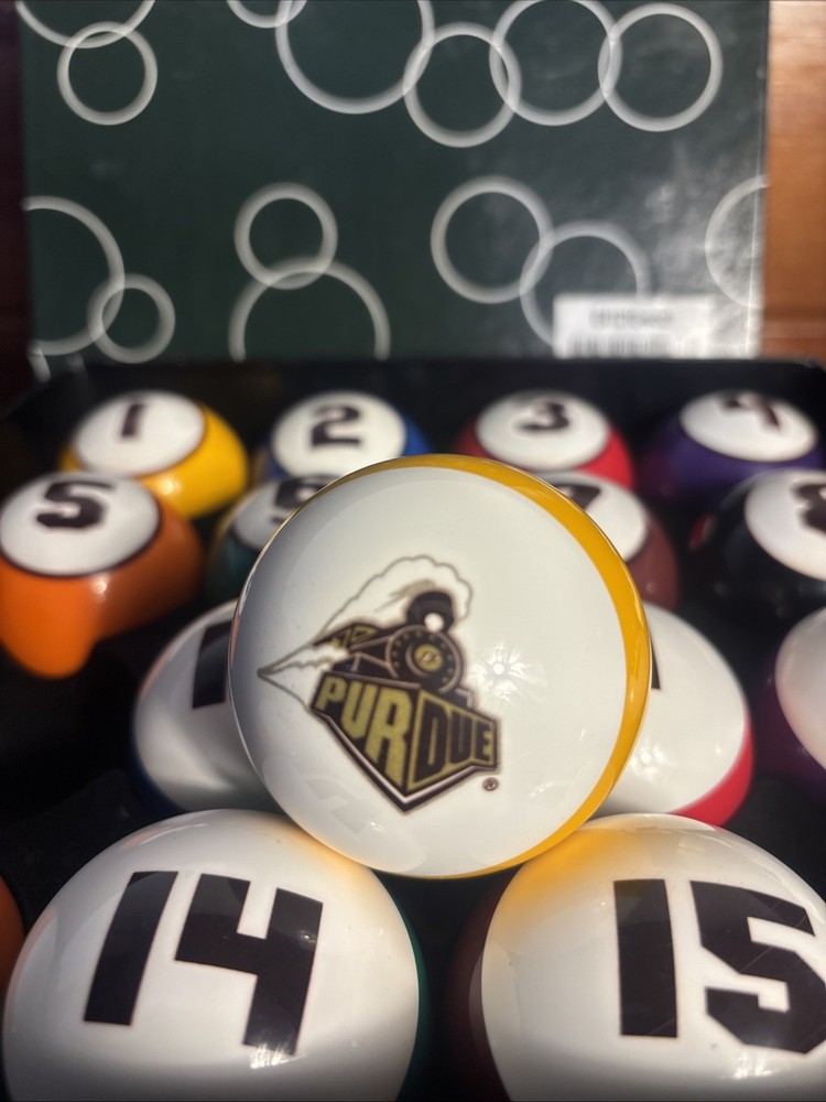 Purdue Boilermakers Billiard Ball Set Oversize Fat Numbers