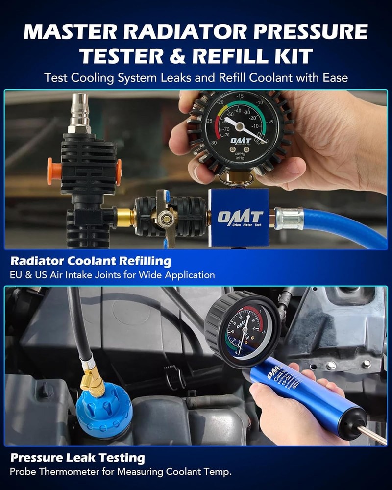 Orion Motor Tech Coolant Pressure Tester Kit, 31pc Master Vacuum...