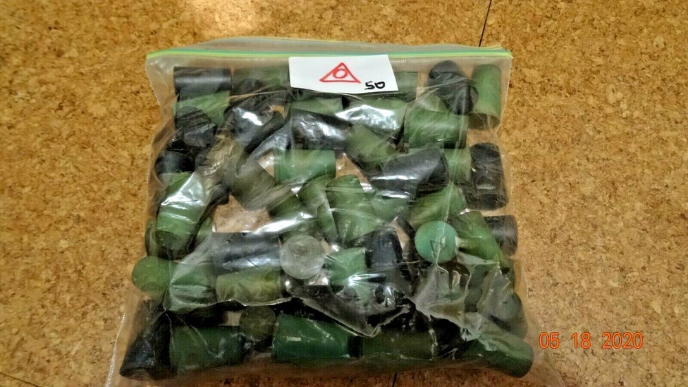 50  Rubber Stoppers - Laboratory  - Size 0 --  "Corks" a few With Single Hole