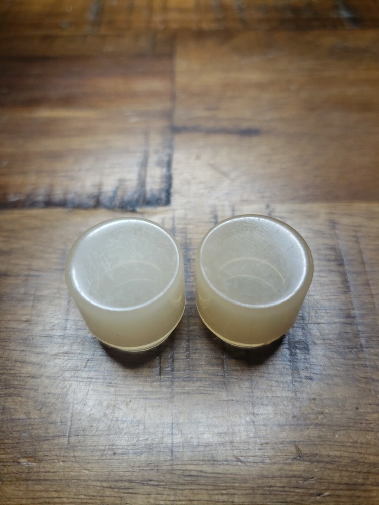 2 clear White DIALIGHT Dialco 135 Lens Covers. Vintage.