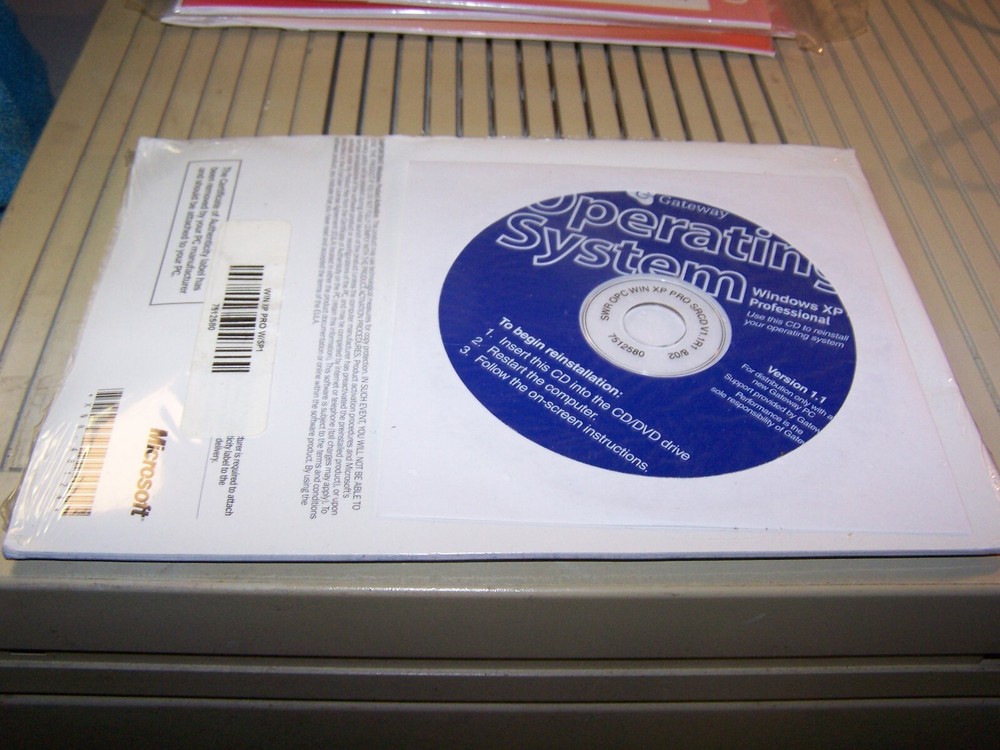 Windows XP Install CD for Gateway Computer