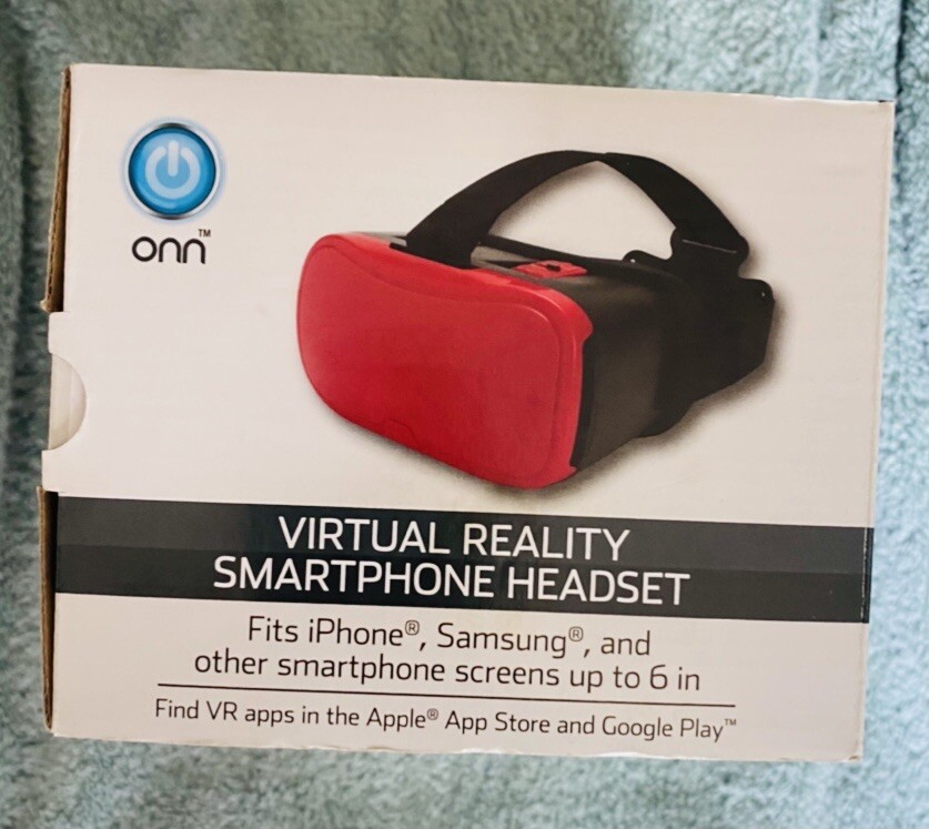 ONN White Virtual Reality VR Smartphone Headset for Apple or Android