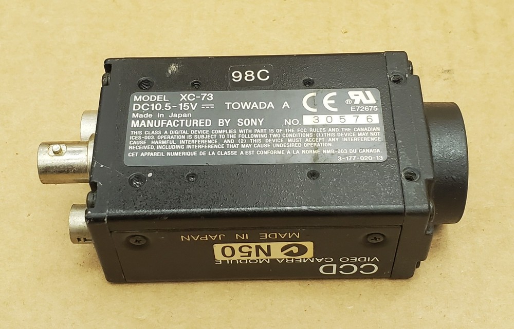 Sony XC-73 CCD Video Camera Module for Machine Vision System 10.5-15VDC